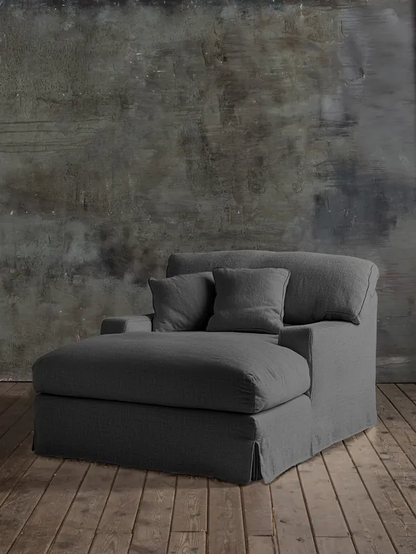 Chaise longue Capri lino Gris Antracita - Tapidisseny