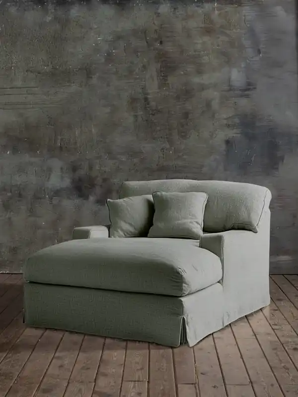 Chaise longue Capri lino Gris Smoke - Tapidisseny