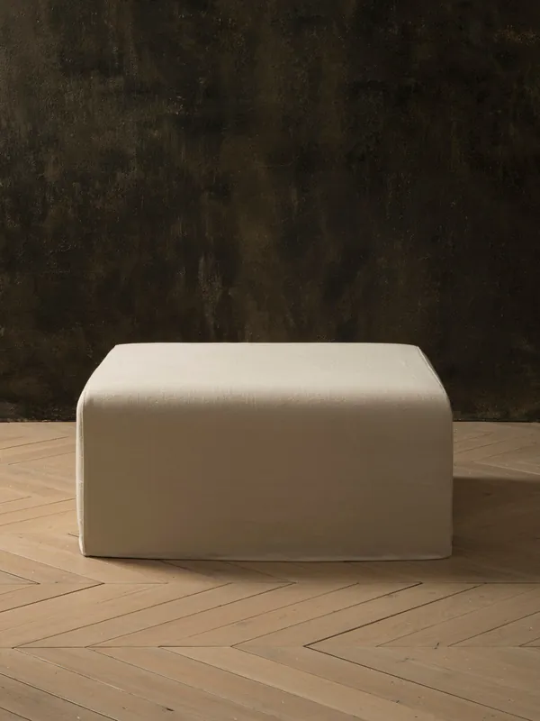 Pouf Comporta lino marfil - TAPICERIAS ILARCURIS S.L.U