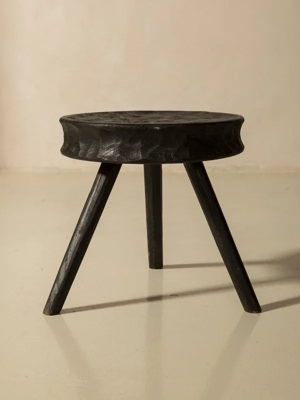 Taburete castaño negro Christophe Daguet - Rue Vintage