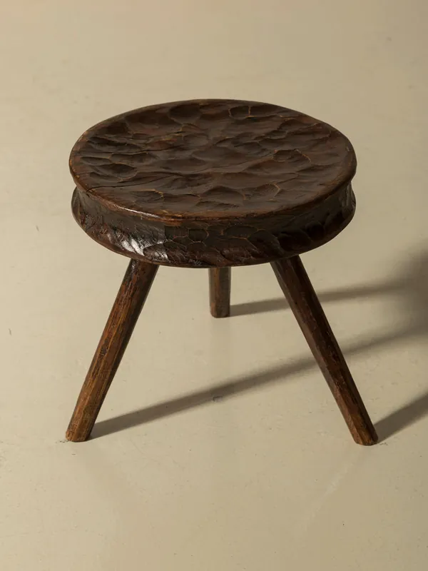 Taburete castaño M Christophe Daguet - Rue Vintage