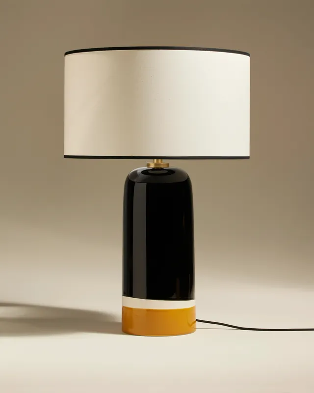 Lámpara Sicilia Noir-Ocre Maison Sarah Lavoine