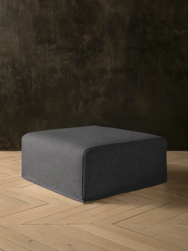 Pouf Comporta lino antracita - Tapidisseny