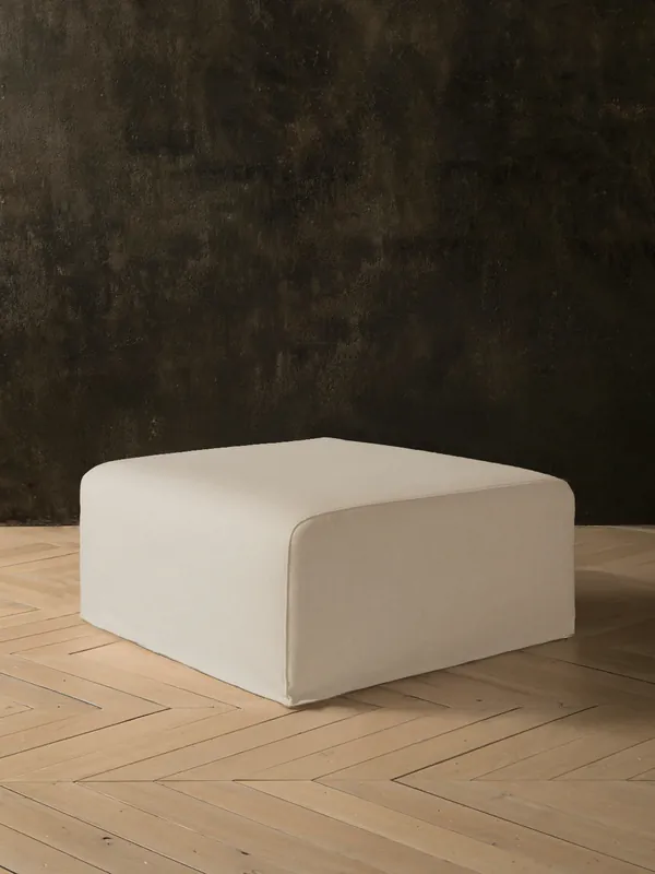 Pouf Comporta lino perla - Tapidisseny
