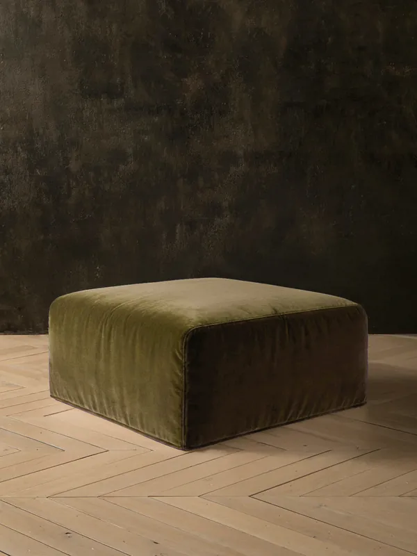 Pouf Comporta terciopelo forest - Tapidisseny