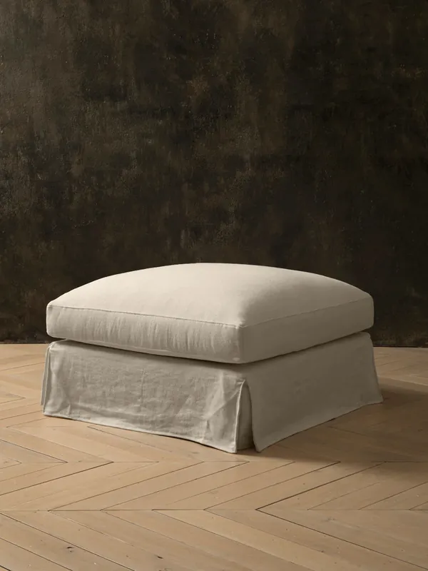 Pouf Amberes lino perla - Tapidisseny