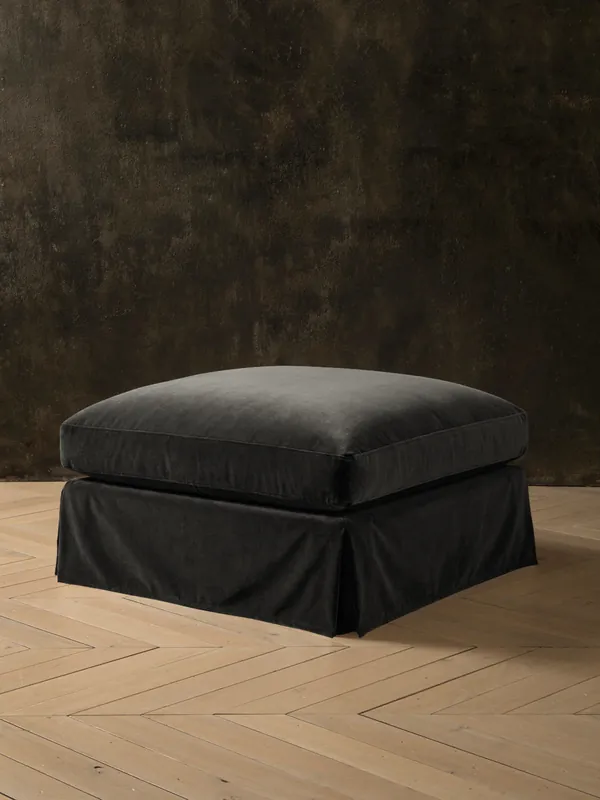 Pouf Amberes terciopelo antracita - Tapidisseny