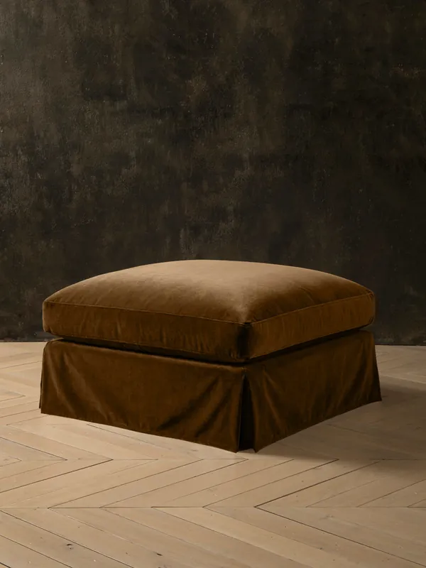 Pouf Amberes terciopelo army - Tapidisseny