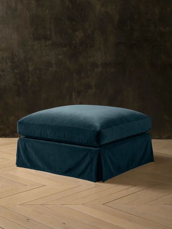 Pouf Amberes terciopelo petrol - Tapidisseny