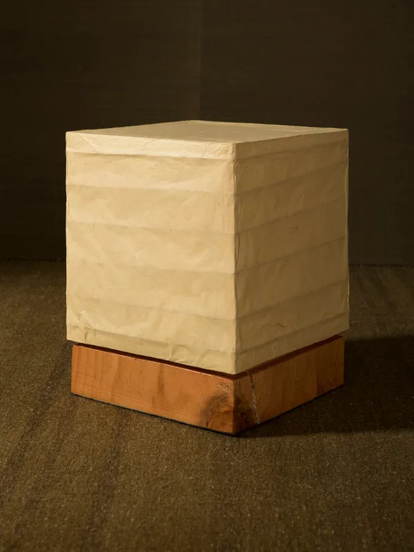 Lámpara Papel Xuan y madera natural - Govan Furniture
