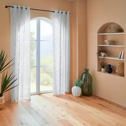 Visillo con Motivo de Flores "Lazi" - Atmosphera