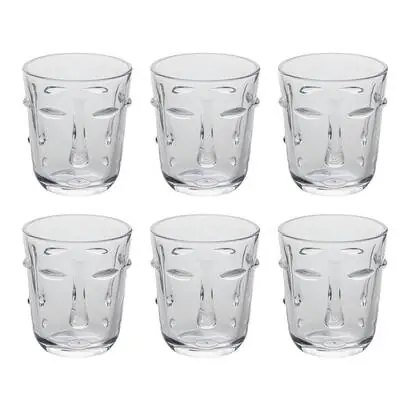 Lote de 6 vasos bajos "Visage" - SECRET DE GOURMET
