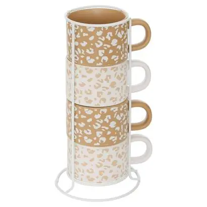 Soporte para 4 tazas "Leopardi" - SECRET DE GOURMET