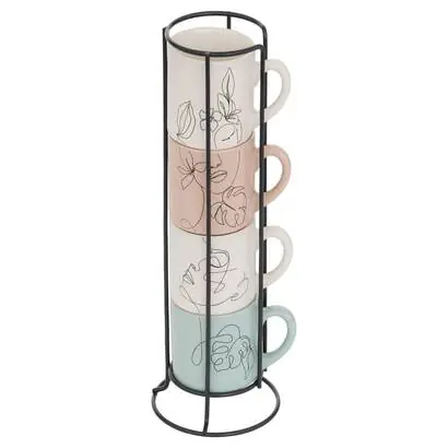 Soporte para 4 tazas "Rostro" - SECRET DE GOURMET
