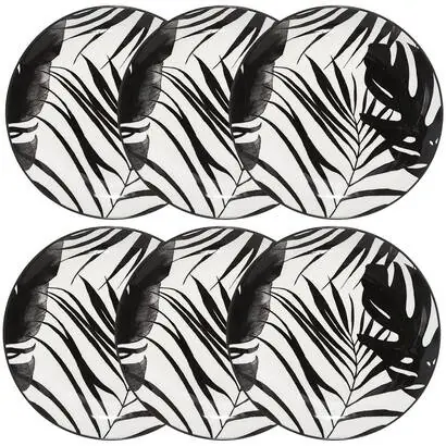 Lote de 6 platos de postre "Palme" - atmosphera.com