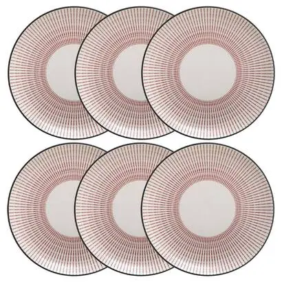 Lote de 6 platos de postre "Lunis" - atmosphera.com