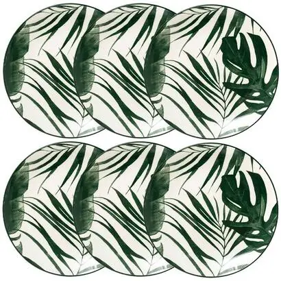 Lote de 6 platos hondos "Palme" - atmosphera.com