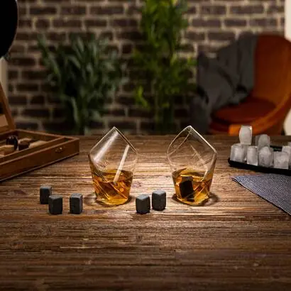 Estuche de 2 vasos de whisky con piedras "Whisky" - atmosphera.com