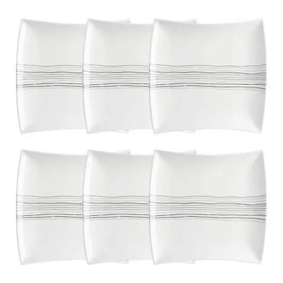 Lote de 6 platos llanos "Lignes" - atmosphera.com
