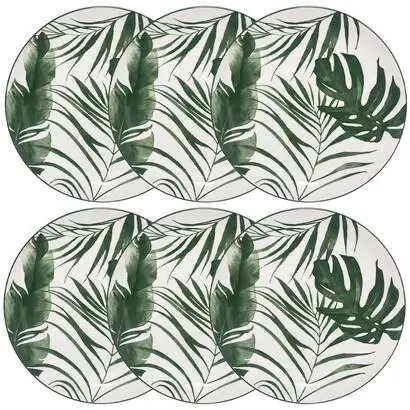 Lote de 6 platos de postre "Palme" - atmosphera.com