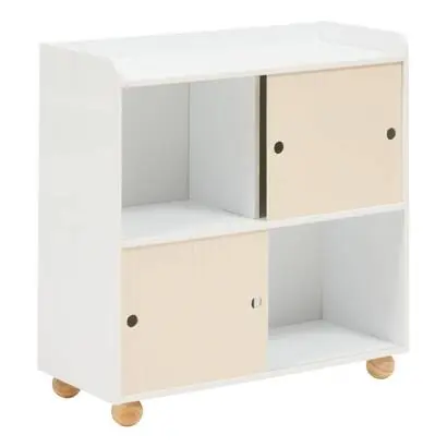 Mueble de almacenamiento infantil 2 puertas 1 nivel "Bouli" - Atmosphera