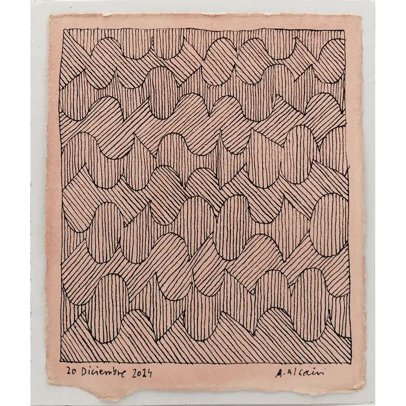 Alfredo Alcain. Dibujo sobre papel