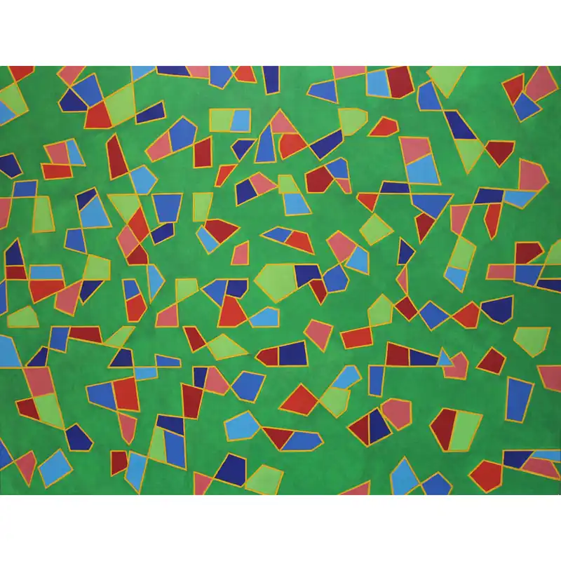 Alfredo Alcain. Flota sobre verde, Estrella, 2022.