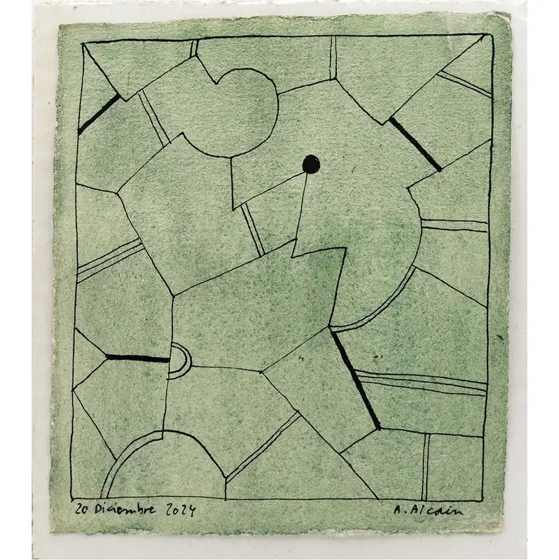 Alfredo Alcain. Dibujo sobre papel.