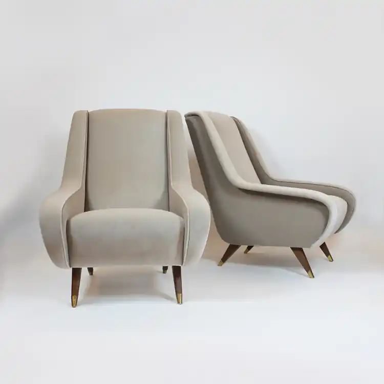 Sillón diseño italiano años 50. Respaldo alto - TM
