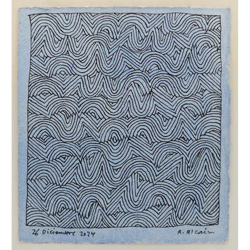 Alfredo Alcain. Dibujo sobre papel