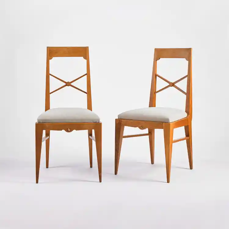 Conjunto de cuatro sillas diseño de Maxime Old. Francia, años 40