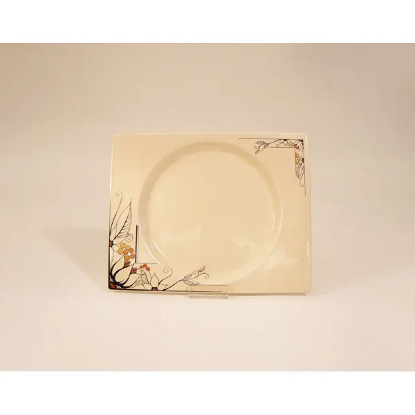 Clarice Cliff. Bandeja rectangular «Biarritz» - Cerámica y Cristal