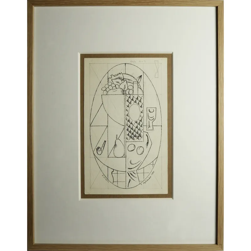 Alfredo Alcain. Boceto para bodegón, 1989.