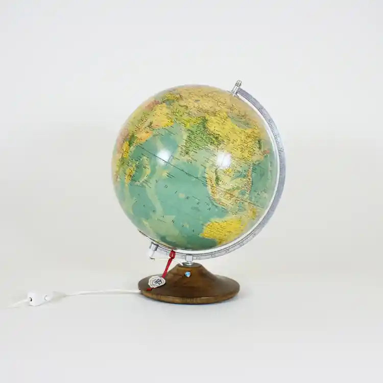 Globo terráqueo con luz. Rath globus. Suecia, años 60 - Varios
