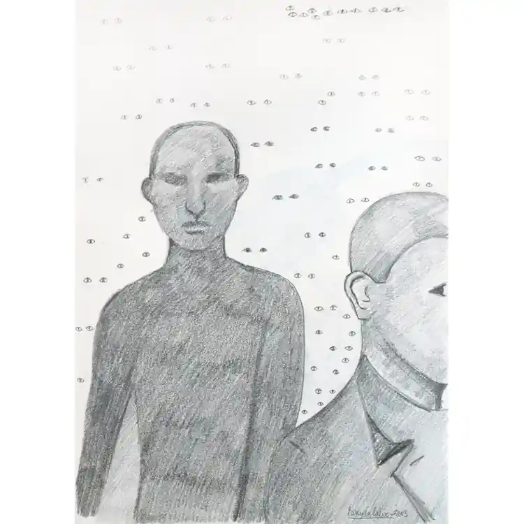 Carmen Calvo. Dibujo sobre papel