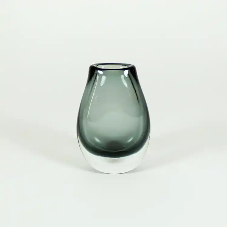 Jarrón de cristal escandinavo, años 50 - Cerámica y Cristal