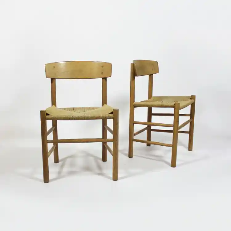 Conjunto de diez sillas de Borge Mogensen