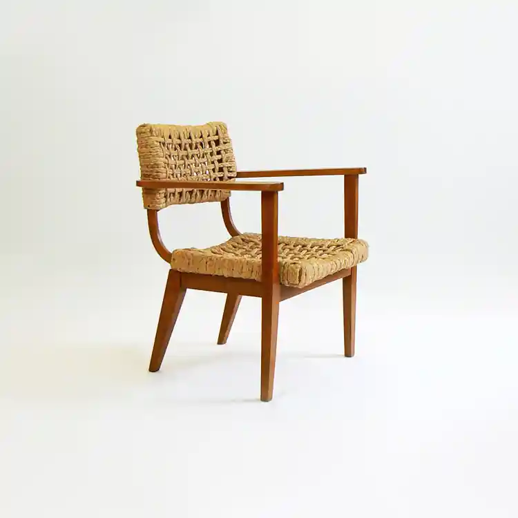 Sillon de cuerda Audoux & Minet. - Sillas