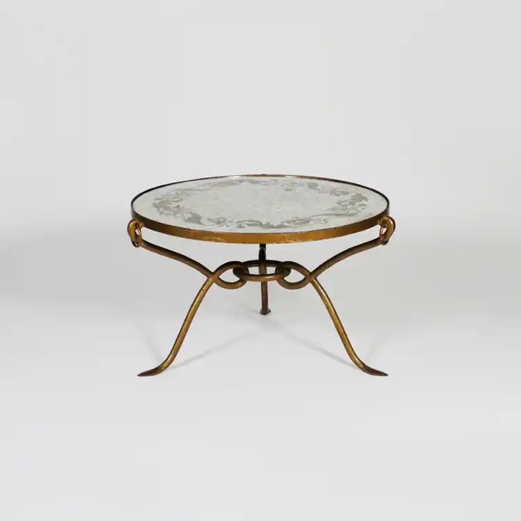 Mesa auxiliar estilo René Drouet. Francia, años 40. - Mesas auxiliares