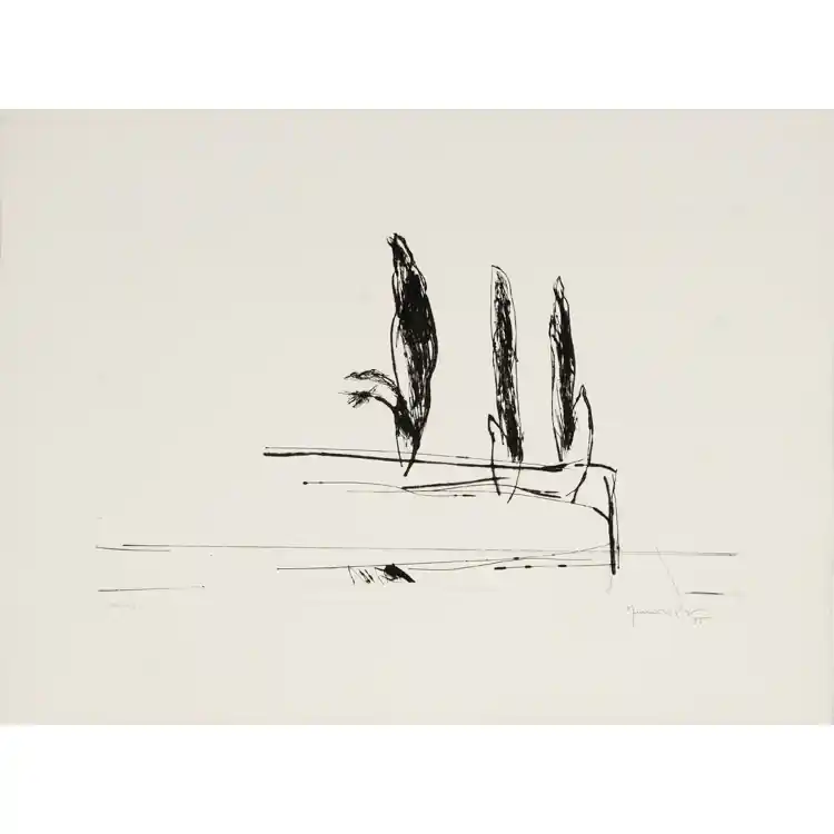 Joan Hernandez Pijuan «Paisatge amb Xipres II» - Artistas varios