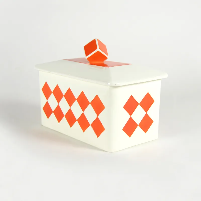 Caja de galletas de Max Roesler, h. 1920. - Cerámica y Cristal