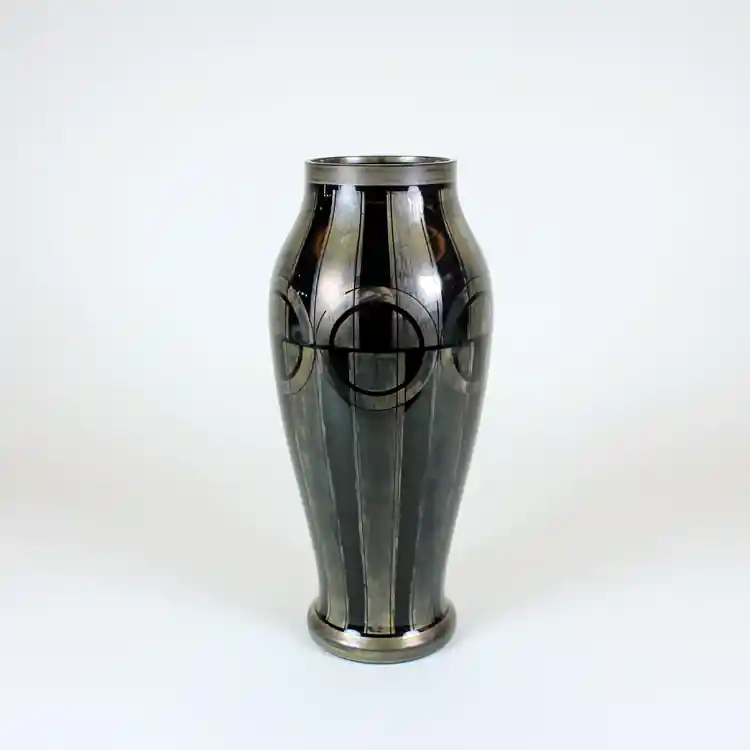Jarrón de cristal pintado Art Deco, hacia 1930 - Cerámica y Cristal