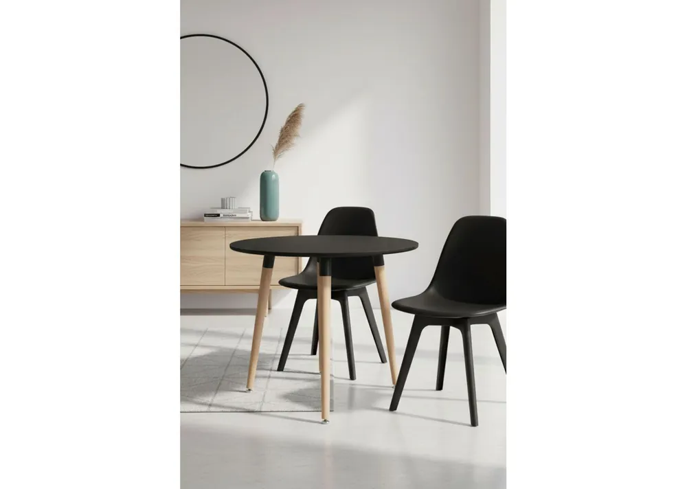 Mesa Tower Redonda 80 cm - Estilo Nórdico