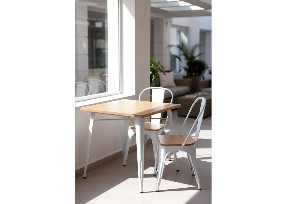 Mesa Torix Cuadrada Madera Natural 70 cm - Mesas