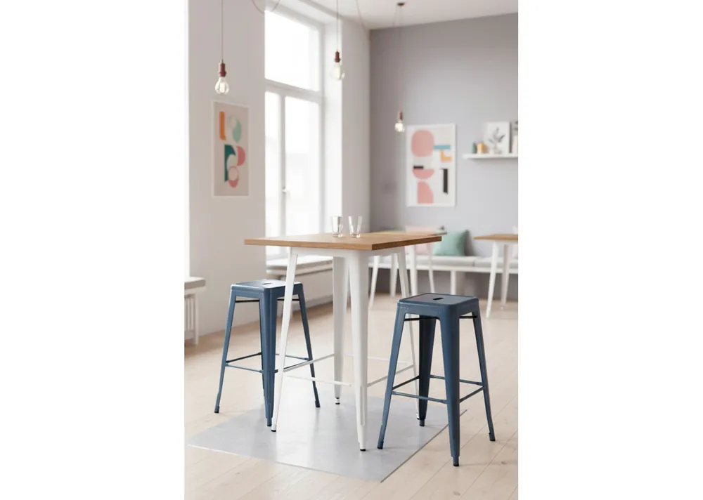 Mesa Torix Alta Madera Natural 60 cm - Mesas