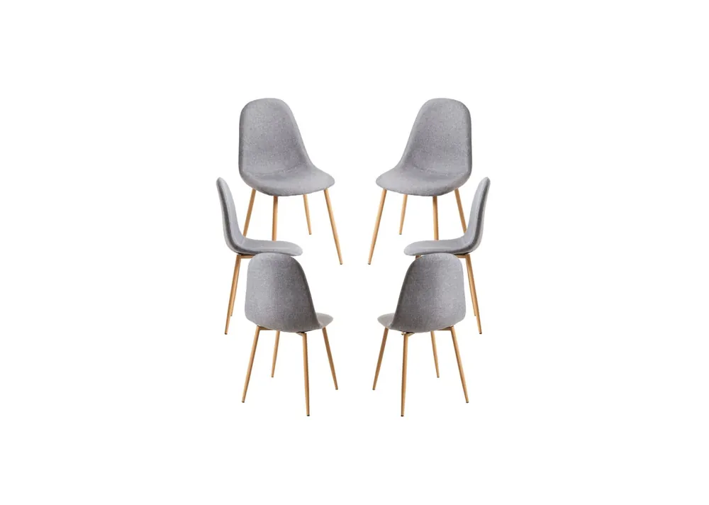 Pack 6 Sillas Teok Tela - Packs Sillas Comedor