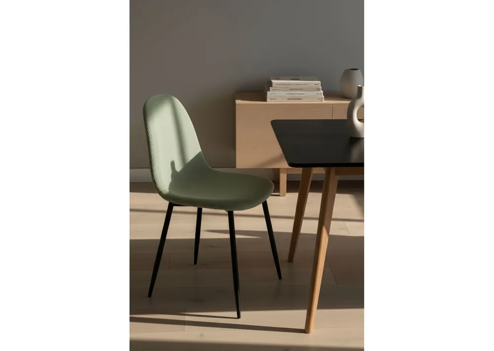 Silla Black Teok Tela - Sillas