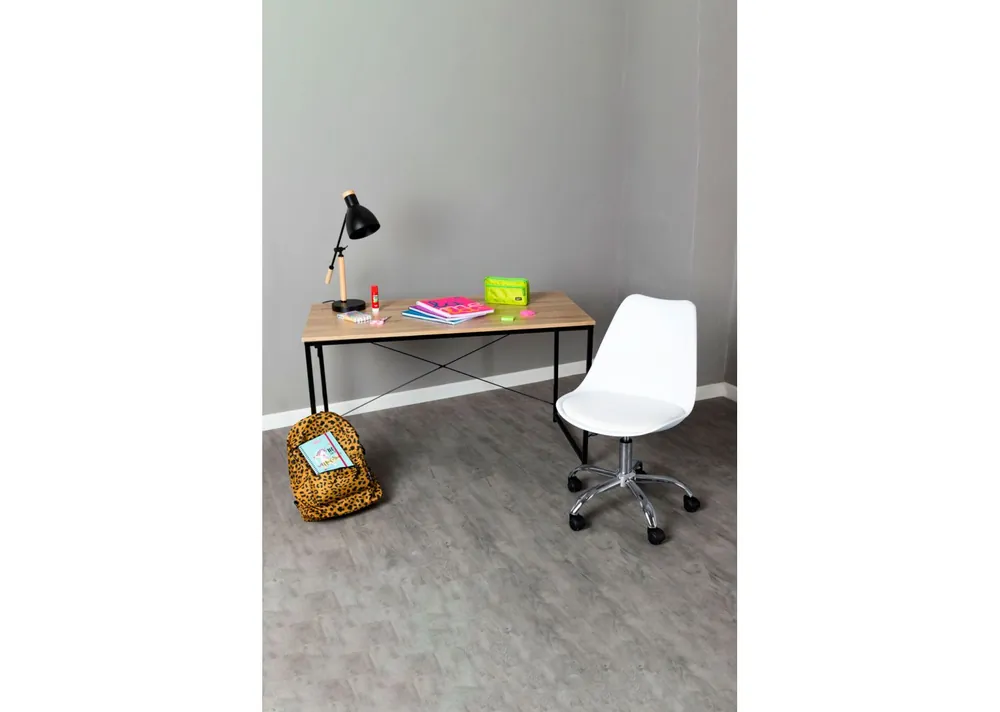 Conjunto Escritorio Dek y Silla Neo Asiento Blanco - Muebles