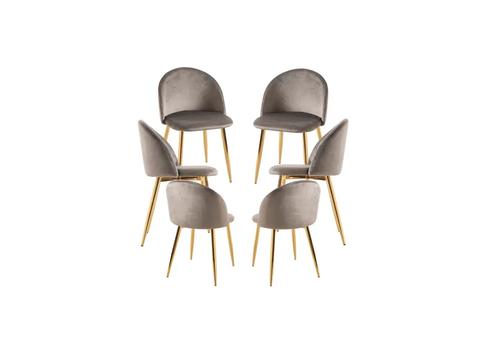 Pack 6 Sillas Vint Terciopelo Golden - Packs Sillas Comedor