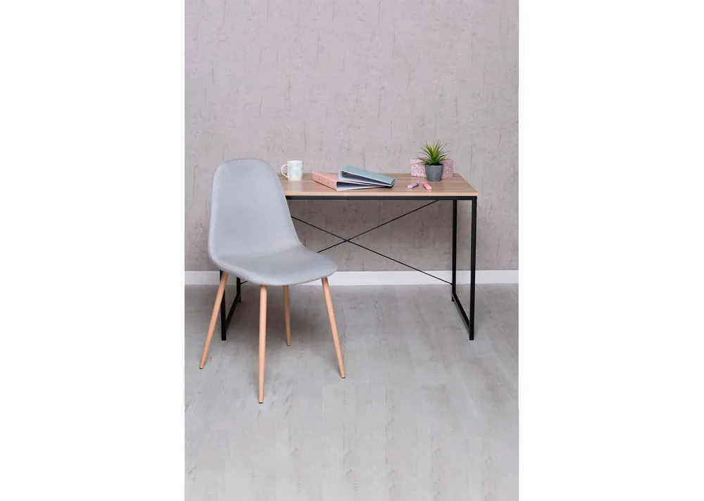 Conjunto Escritorio Dek y Silla Teok Tela - Muebles